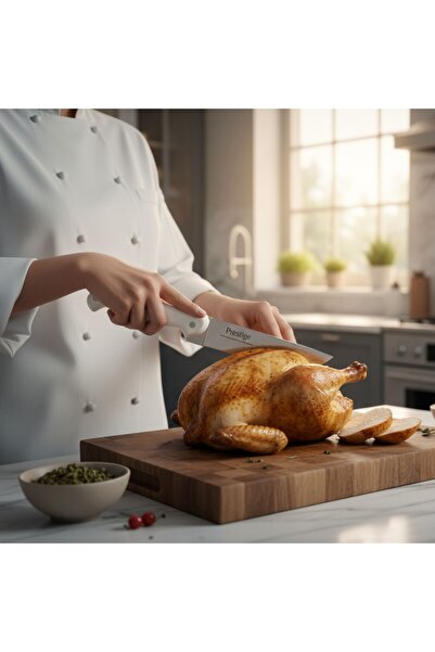 Prestige Professional Butcher Knife 8 inch - White | Carving Slicing Meat Knife | PR49344