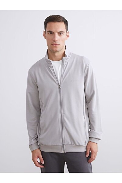 LC Waikiki Comfortable Fit Stand Collar Men's Zippered Sweatshirt