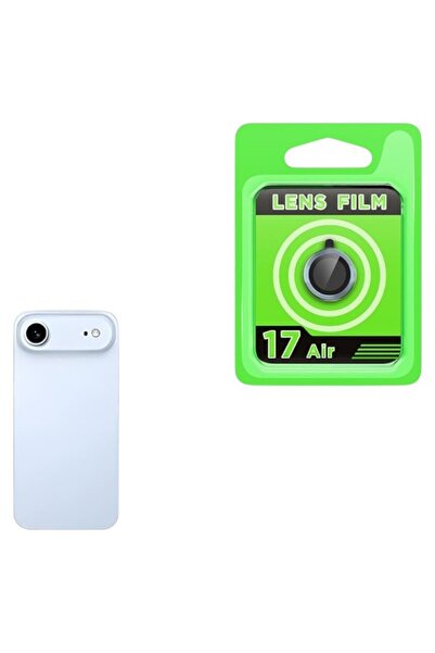 Yazmak واقي عدسة كاميرا iPhone 17 Air من الزجاج المقوى 9H - شفاف عالي الوضوح، مضاد للتوهج، قطعة واحدة - أزرق