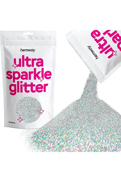 Hemway بريق متعدد الأغراض فائق النعومة 0.2 مم (فائق النعومة) 100 جرام - فضي مجسم