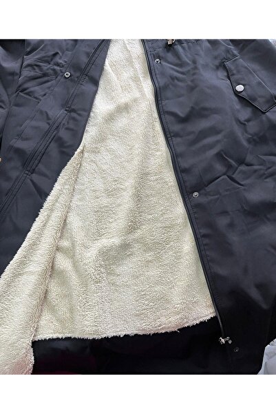 Missvalle Zippered Hooded Coat Black 19270