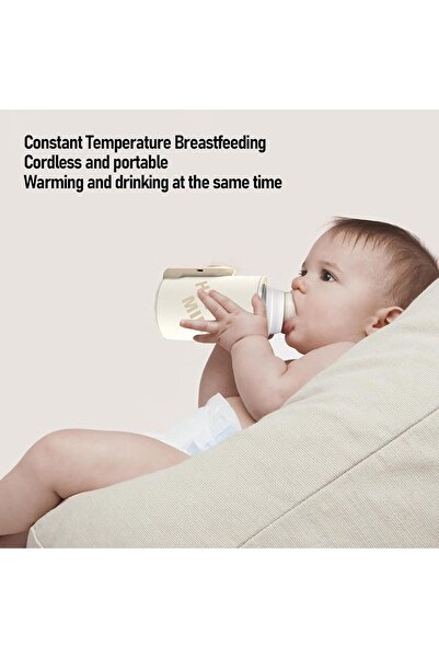 Generic Portable Milk Warmer 6000mAh USB Rechargeable Baby Bottle Heater for Travel & Night Feeding