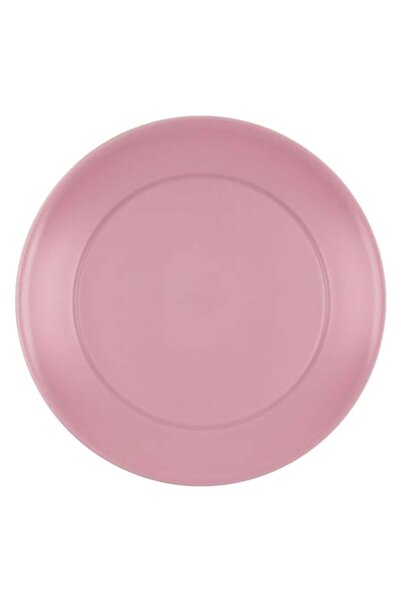 SHOPIENS Farfurie din plastic, roz pudrat, diametru 23 cm, înălțime 2 cm