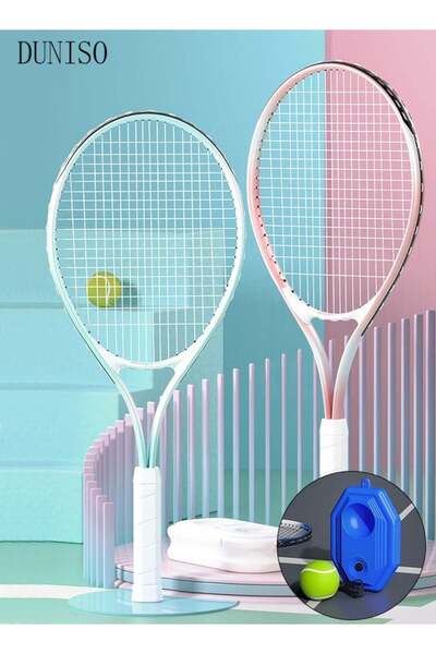 fun zone DUNISO Tennis Rackets Set (2) with Bag and Water Injection Base - Lightweight for Students & Beginne