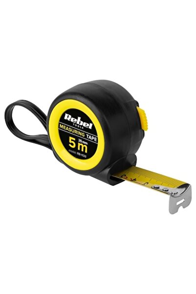 Rebel Metal tape measure 25 mm, 5 meters, lacquered steel, without measuring hook, Reber Tools
