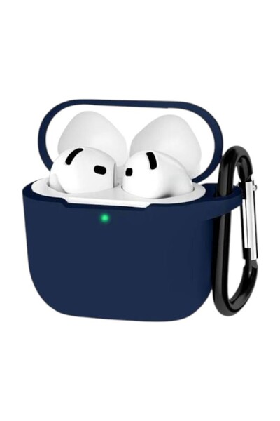 Yazmak Flexible Silicone Case Cover Compatible with AirPods 4th Generation - Blue