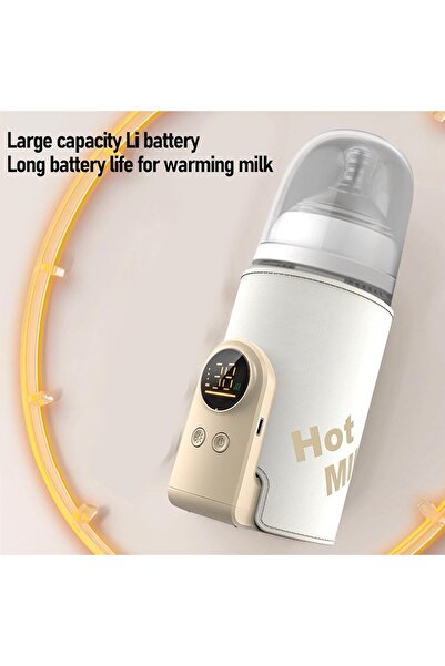 Generic Portable Milk Warmer 6000mAh USB Rechargeable Baby Bottle Heater for Travel & Night Feeding