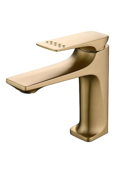 BiXXBi Baterie lavoar cu o singură manetă Bath X Premium, auriu lucios