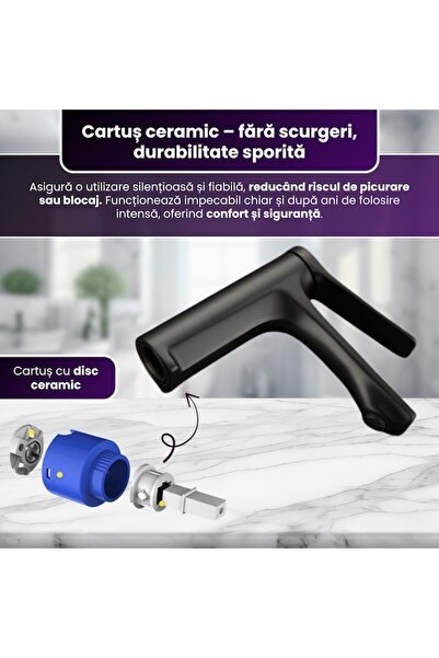 BiXXBi Washbasin Faucet, Matte Black, Ceramic Cartridge, Neoperl Aerator