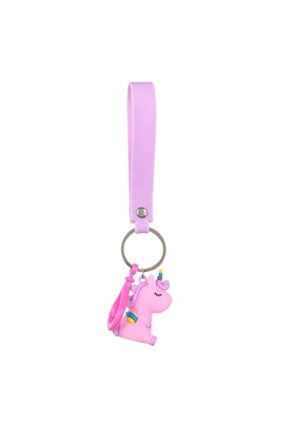 MYONNA IT & E- COMMERCE Keychain for Children Lilac Unicorn with Strap 5cm