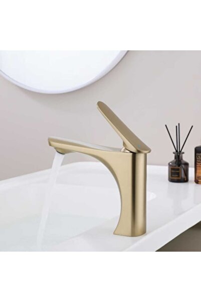 BiXXBi Matte Gold Basin Faucet, Anti-Fingerprint, Ceramic Cartridge, Neoperl Aerator -