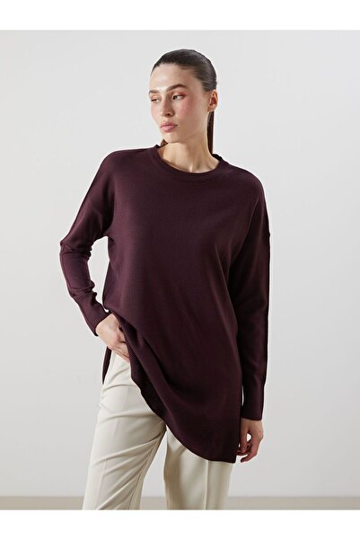 LC Waikiki Lcwaikiki classic plum bicycle collar women's knitwear tunic