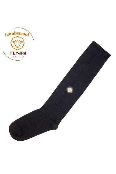 FENRA STUDIO KADIN KIŞLIK TERMAL YÜNLÜ SICAK TUTAN LAMBSWOOL DİZALTI KOYU KAH...