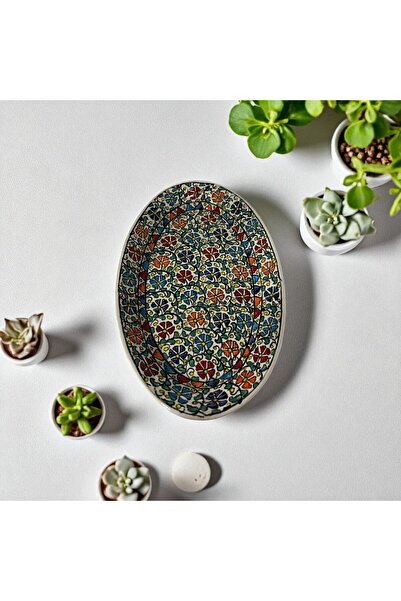 NidaSanatEvi Handmade Ceramic Boat Plate