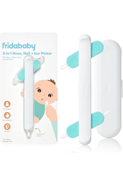 FridaBaby أداة تنظيف الأنف والأظافر والأذن 3 في 1 (أبيض)