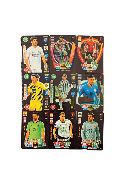 OEM Set of 165 football player cards, gold, black, silver, World Football Stars, 6 years+