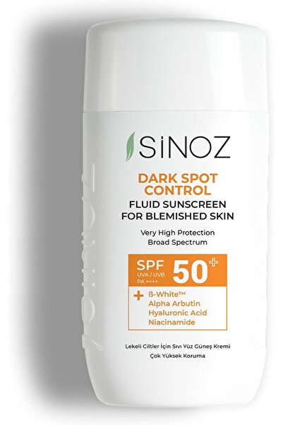 SİNOZ سائل التحكم في البقع الداكنة واقٍ من الشمس SPF50+ / PA++++ (50 مل)