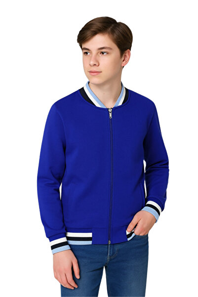 CRASSİ Boy's Cardigan School Uniform 2 Thread Transitional Dark Blue