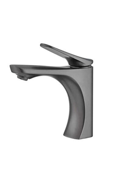 BiXXBi basin faucet, matte metallic gray finish, ceramic cartridge, 170 mm height