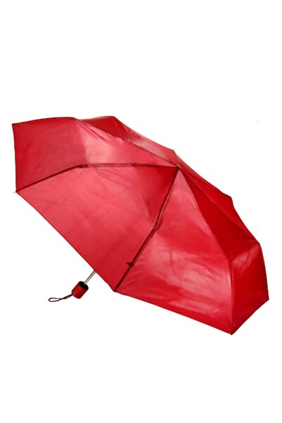 SHOPIENS Folding Rain Umbrella, Manual, Red, Length 53cm, Diameter 100cm