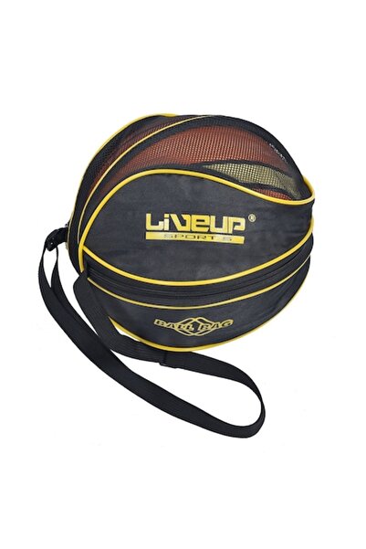 SHOPIENS Ball Carrying Bag Liveup Sport 3 - Black/Yellow, Adjustable Strap, Fits Balls up to No. 7