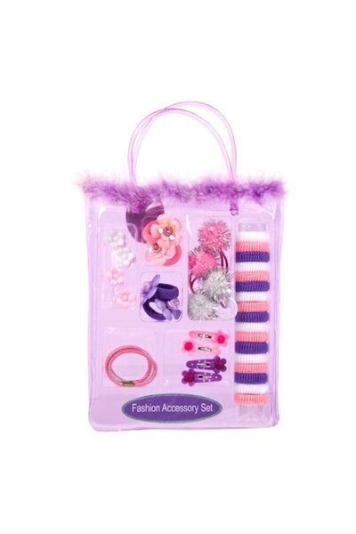 SHOPIENS Set accesorii de păr pentru fete, 36 piese, multicolor, geantă 19x32...