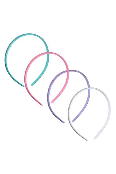 SHOPIENS Set de coroane de păr, multicolore, 4 bucăți, sclipici