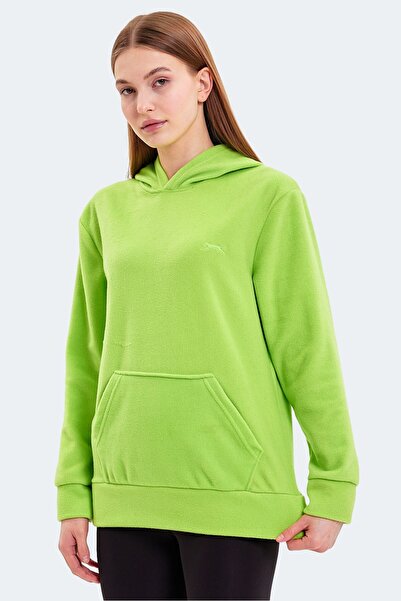 Slazenger Hooded Pockets Comfortable Women's Fleece Mint Fleece