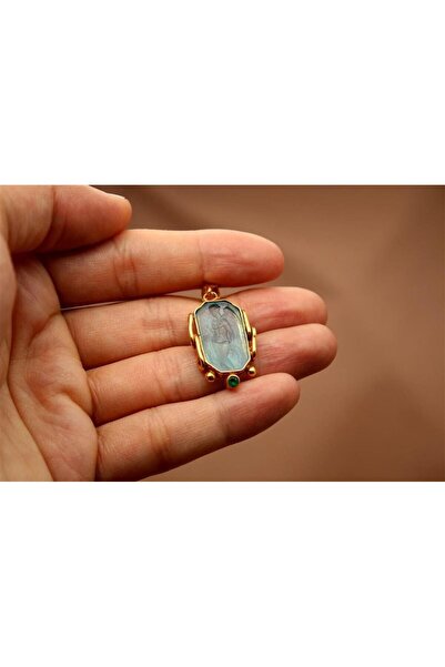 alpsilverart El Yapımı Otantik Melek Figürlü 925 Ayar Gümüş Kolye Zarif Kadın Takı