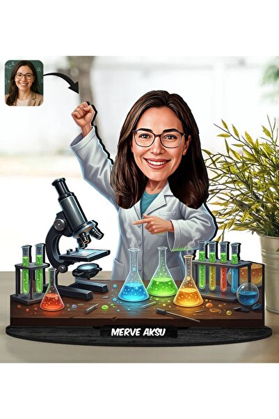 Bk Gift Kişiye Özel Kadın Öğretmen Tasarımlı Karikatür Biblo -12, Öğretmene H...