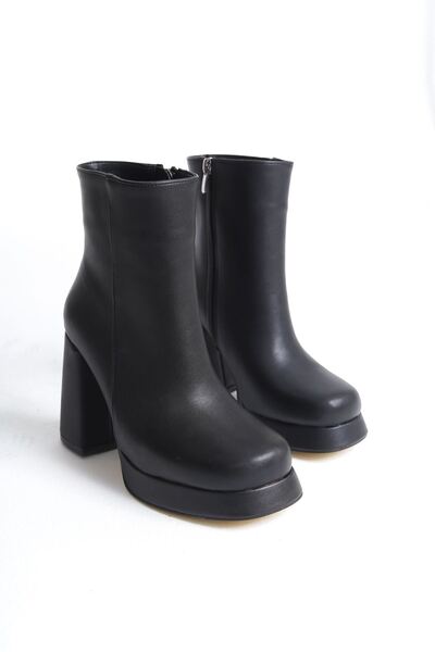 Alphus Hco Topuklu Kalın Platformlu Şık Kadın Bot