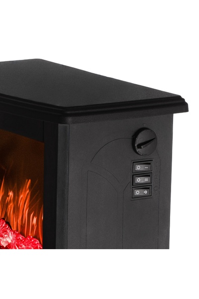 adler Șemineu electric compact AD7754, 1800W, sticlă securizată, ceramică, efect de flacără 3D