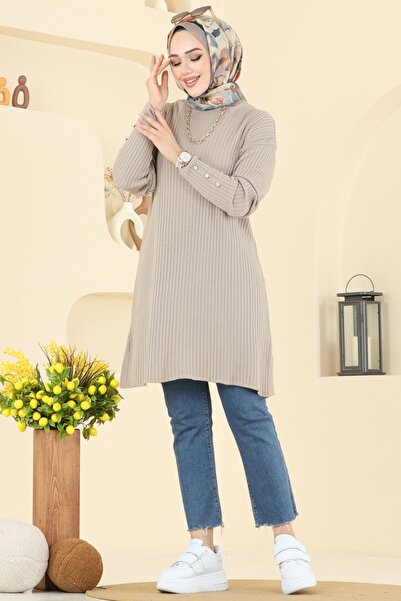 ModaMerve Manşeti Aksesuar Düğmeli Tunik 2714AYD574-MS Vizyon