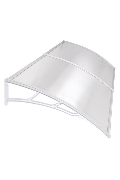 Gardinus Pratik Sundurma 200 X 80 Cm Beyaz Ayak Şeffaf Levha