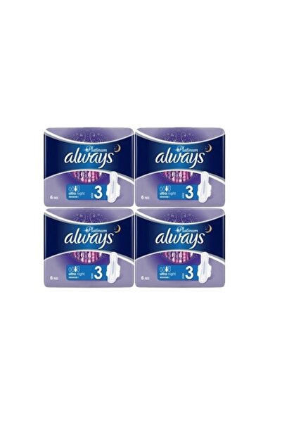 Always Set 4 x Platinum Ultra Night 6 buc - absorbante igienice