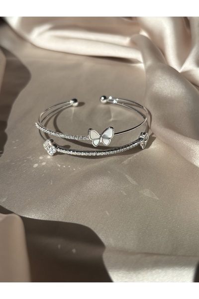 Gemora Kelebek Detaylı Kelepçe Bileklik