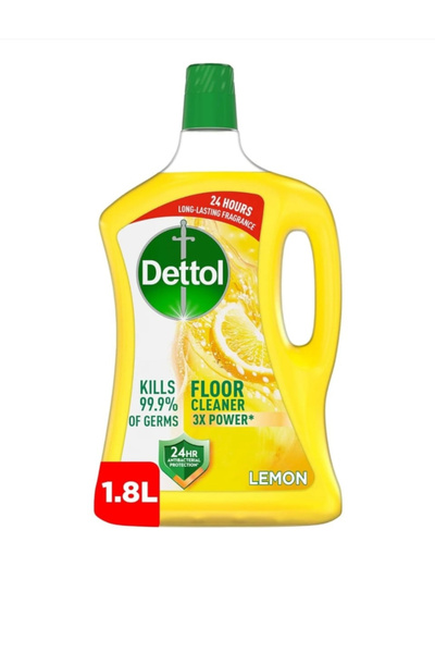 Dettol Powerful Antibacterial Floor Cleaner Lemon Scent Yellow 1.8L