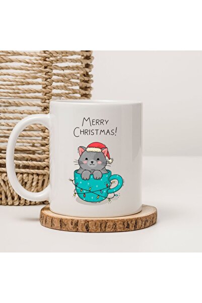 kubdekor Merry Christmas Cat Mug