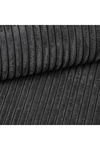 TUSI FABRICS Stofa tapiterie canapele, Corduroy, POSO, 100 x 140 cm, Gri antracit, 1 metru liniar, TUSI LEATHER