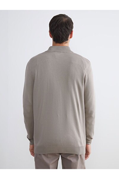 LC Waikiki Southblue Stand Collar Men's Knit Sweater