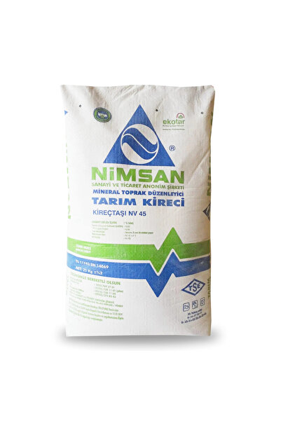 nimsan Tarım Kireci 25Kg Mineral Toz Kireç pH 11-13 Toprak Düzenleyici