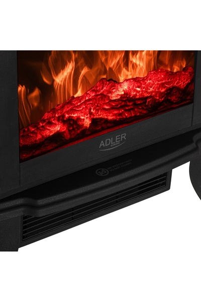 adler Șemineu electric compact AD7754, 1800W, sticlă securizată, ceramică, efect de flacără 3D