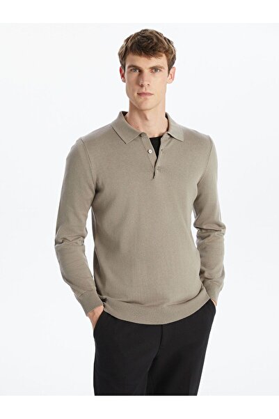 LC Waikiki Pulover tricot pentru bărbați cu gât polo SOUTHBLUE