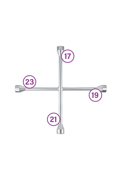 Badem10 Universal Uyumlu İstavroz Bijon Anahtarı 4 Lü Ksa 17x19x21x23