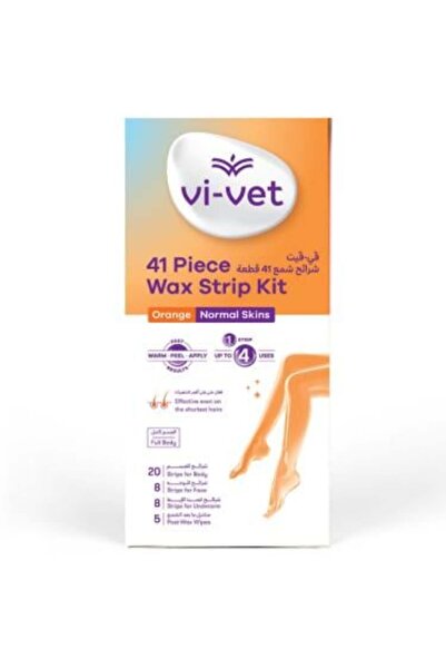 Vi-vet Vi Vet Orange Wax Strips for Normal Skin - 41 Pieces