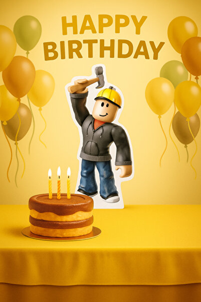 DODOMAR لوحة قائمة بذاتها بتصميم روبلوكس بيلدرمان مقاس 35×17 سم لتزيين طاولة ...