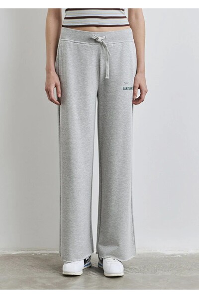 Mavi Kadin Gri Örme Pantolon Gri Melanj Eşofman Altı 1011034-83096-Std