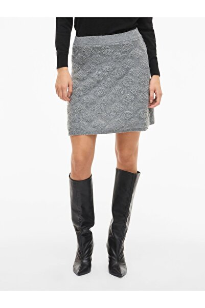 VILA Minirock VIAERY Gestrickter