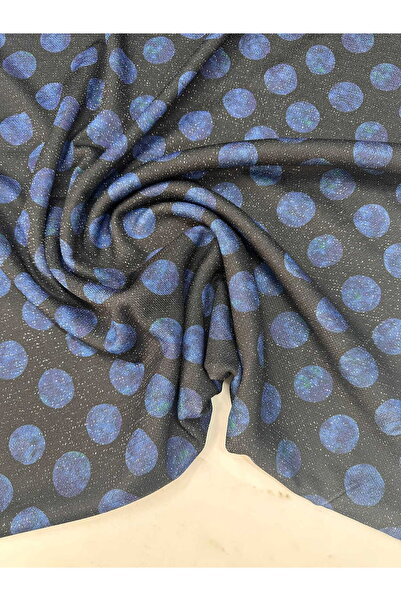 ipekkumaş فستان تريكو أزرق بنمط منقط لامع مع تنورة وكارديجان، منتجنا يُباع با...