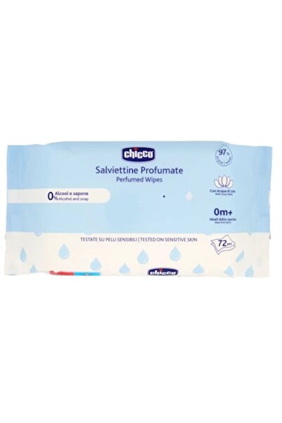 Chicco Pack of 6 x Scented Wet Wipes 0m+, Chicco, 6x72 pcs